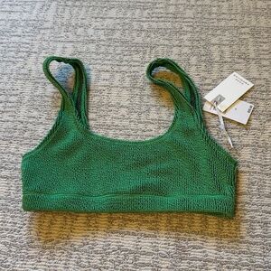 NWT Good American Summer Green Bikini Top Size 1/2